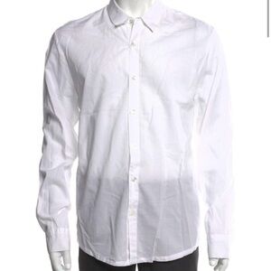 James Perse White Casual Button Down Shirt